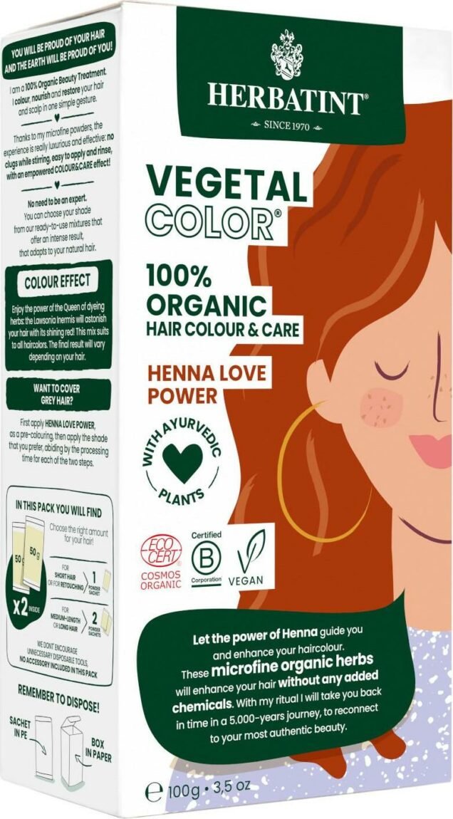 HERBATINT VEGETAL COLOUR Bio rostlinná barva na vlasy