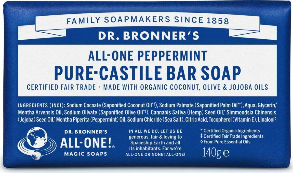Dr. Bronner's Tuhé mýdlo Peppermint