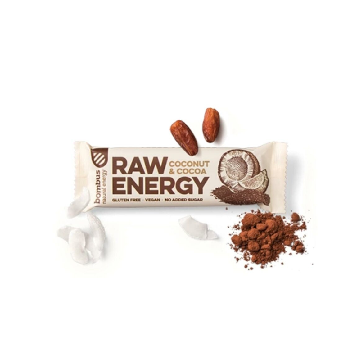 Bombus Raw energy-Cocoa+coconut 50