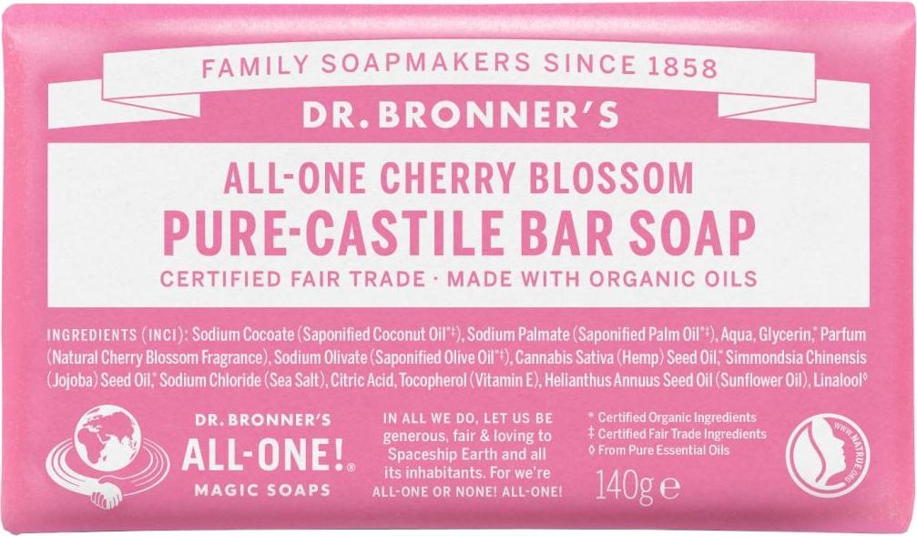 Dr. Bronner's Tuhé mýdlo Cherry